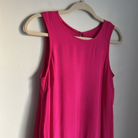 Maeve Women’s Marlene Tiered High Low Maxi Dress Sleeveless Hot Pink Size XS - Picture 4 of 9
